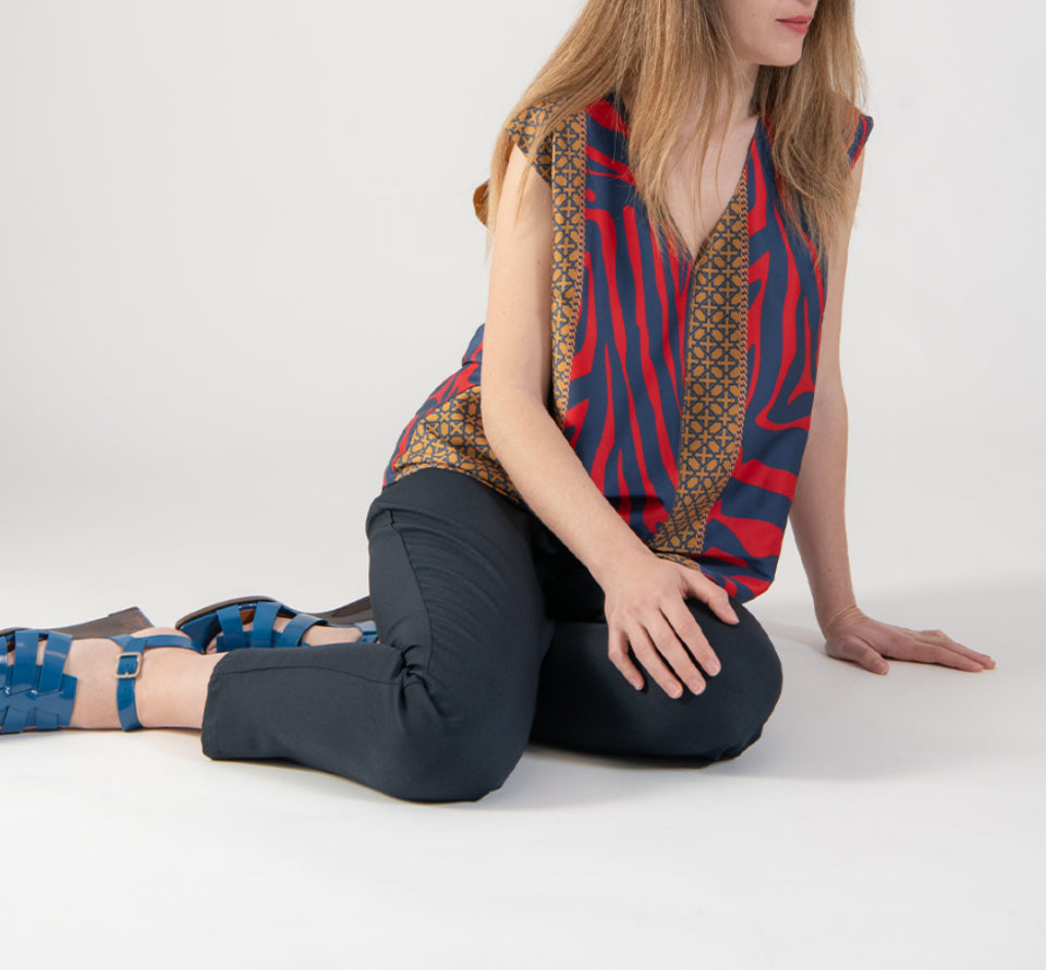 ANONYME MUSE RED BLOUSE A46SB072