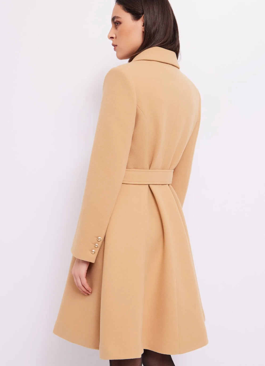 GAUDI DOUBLE - BREASTED COAT WITH BELT 321FD35010 53%