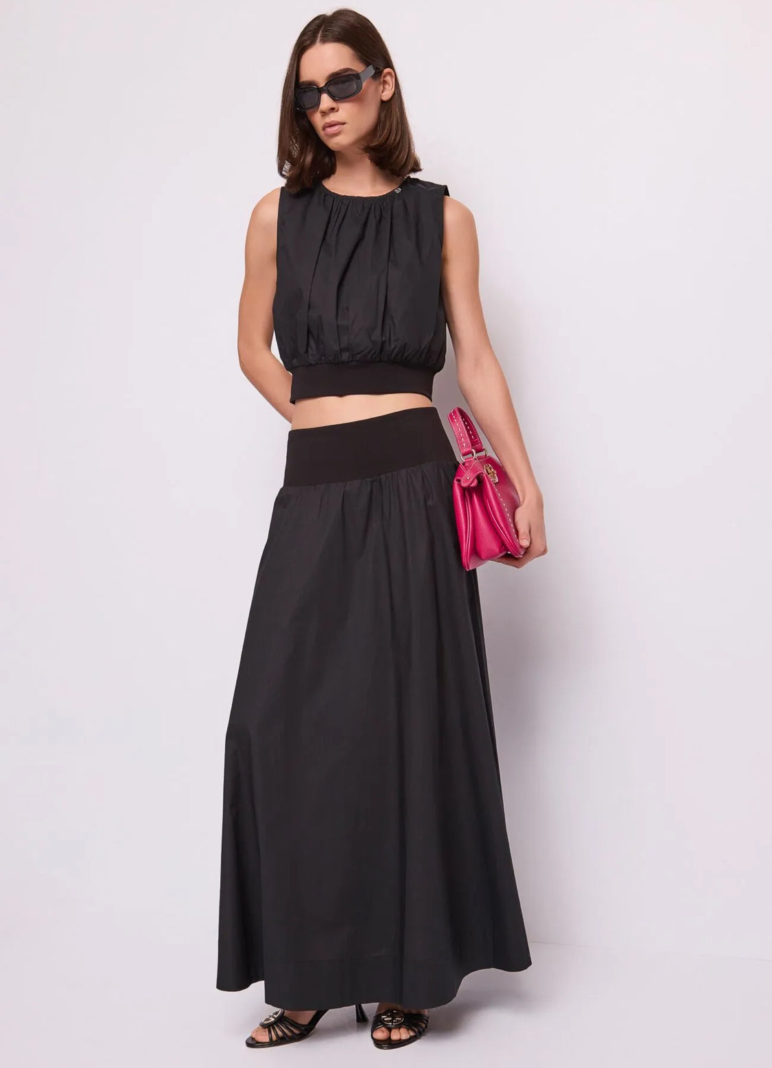 GAUDI black cotton skirt 611BD75004