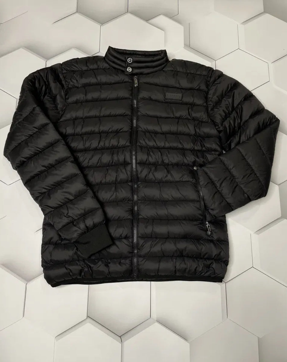 Richmond X Feather down jacket with front pockets with cemeira, long sleeves with cuffs and high collar UMA25154PI