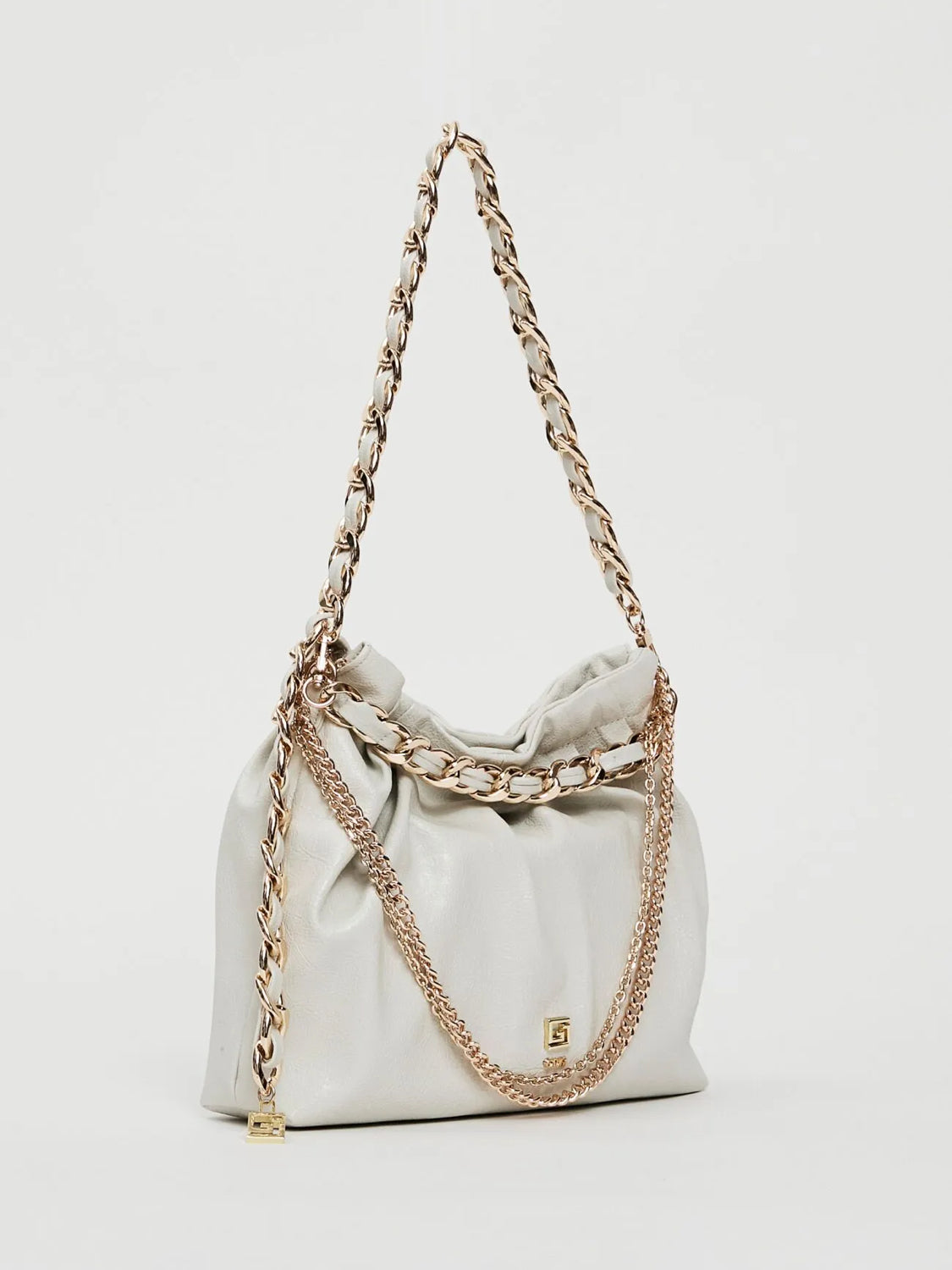 Gaudi Black bucket bag with chains