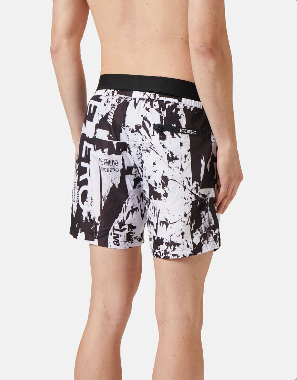 ICEBERG SWIM TRUNKS WITH ALLOVER LOGO ICE4MBM06