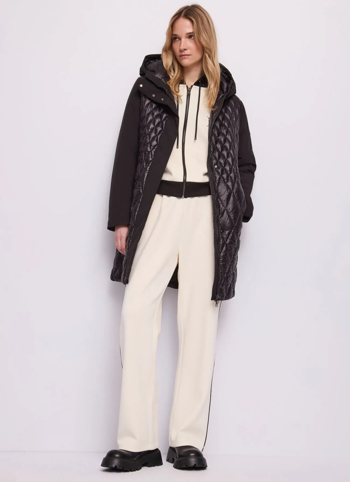 GAUDI White women’s jogging trousers with drawstring 621BD24002