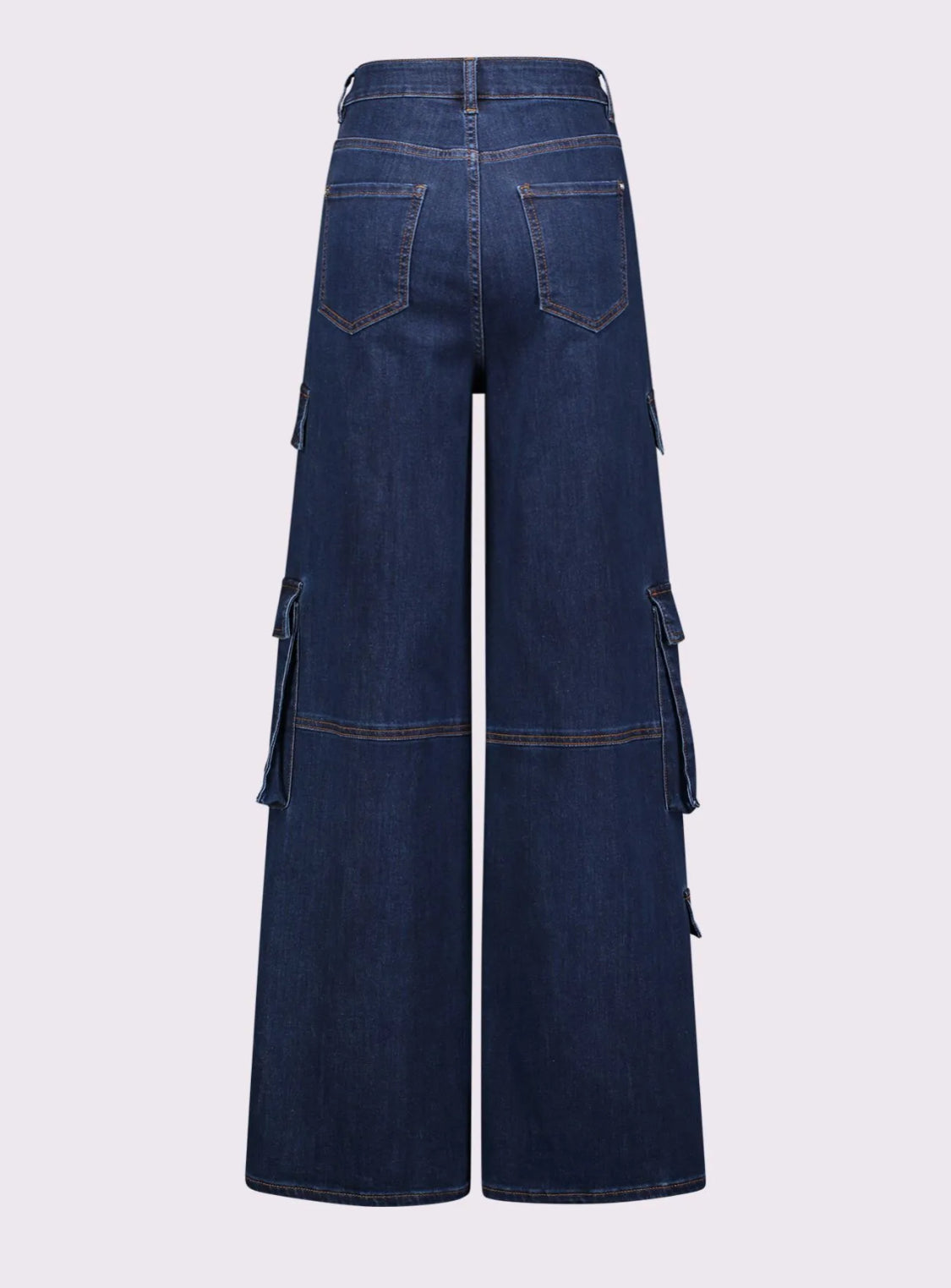 GAUDI WOMEN’s WIDE LEG JEANS WITH CARGO POCKETS 521BD26033
