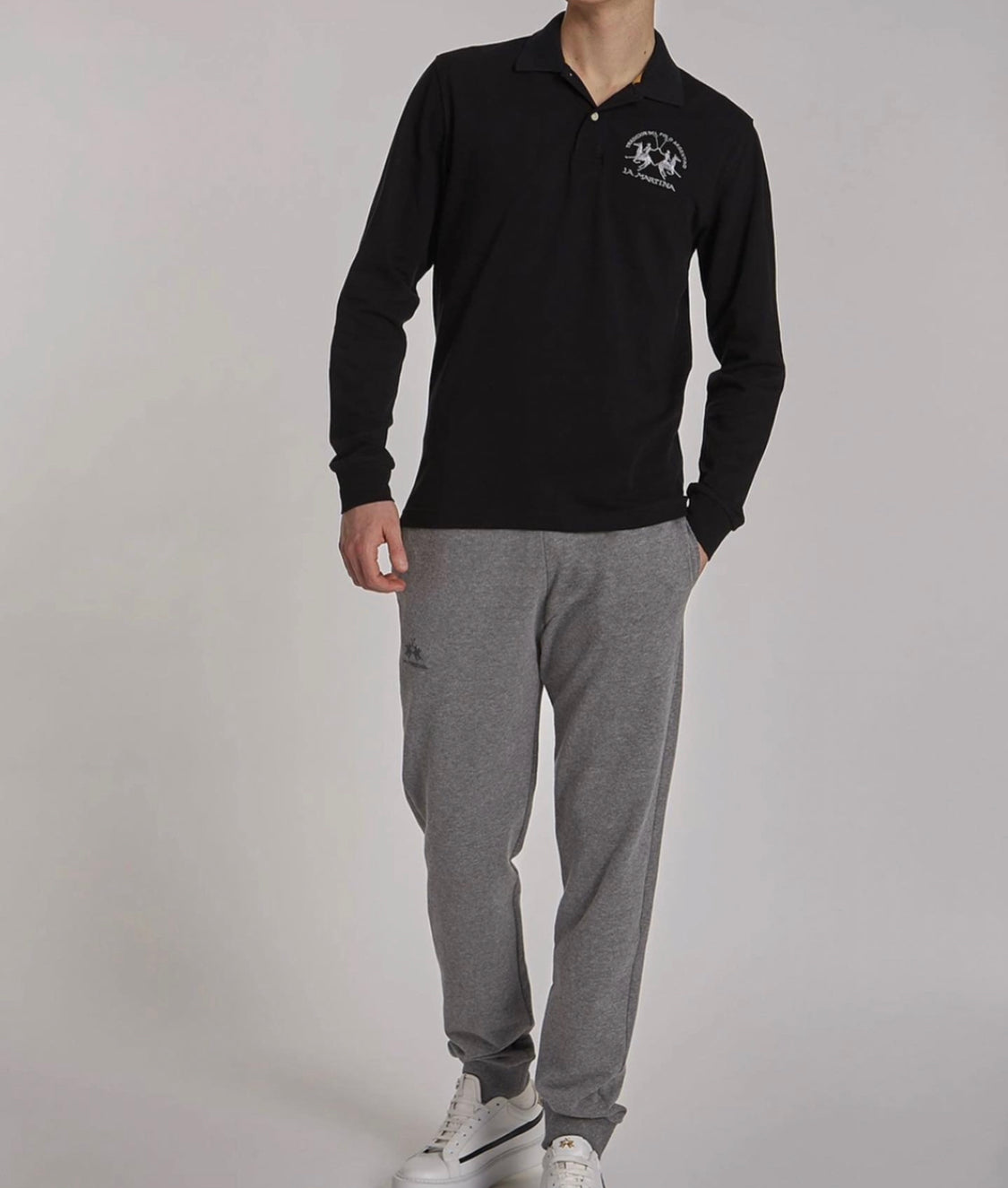 LA MARTINA MAN POLO BASIC LONG SLEEVE PIQUET STRETCH CCMP03