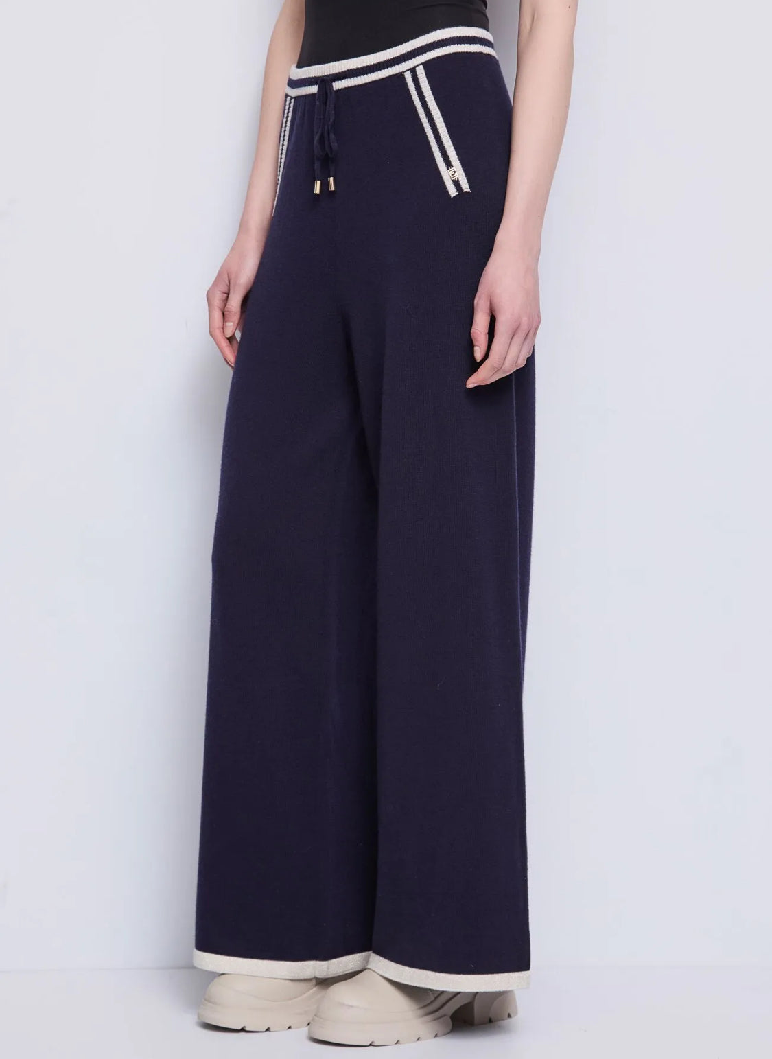 GAUDI WOMEN’S DRAWSTRING YARN TROUSERS 521BD23001
