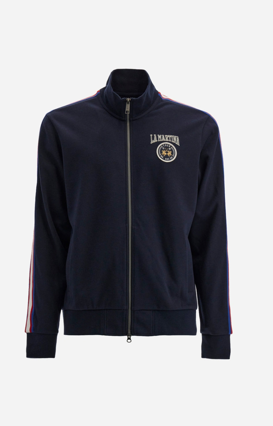 LA MARTINA MAN FULL ZIP INTERLOCK SWEATSHIRT FLEECE WMF304