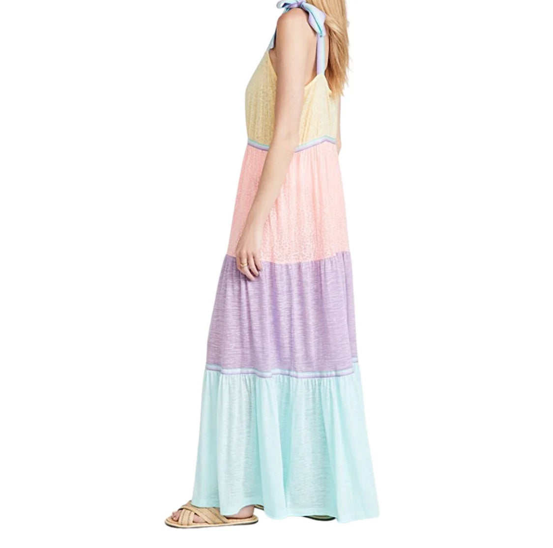 PITUSA METALLIC WEAVE THOBE BEACHWEAR DRESS
