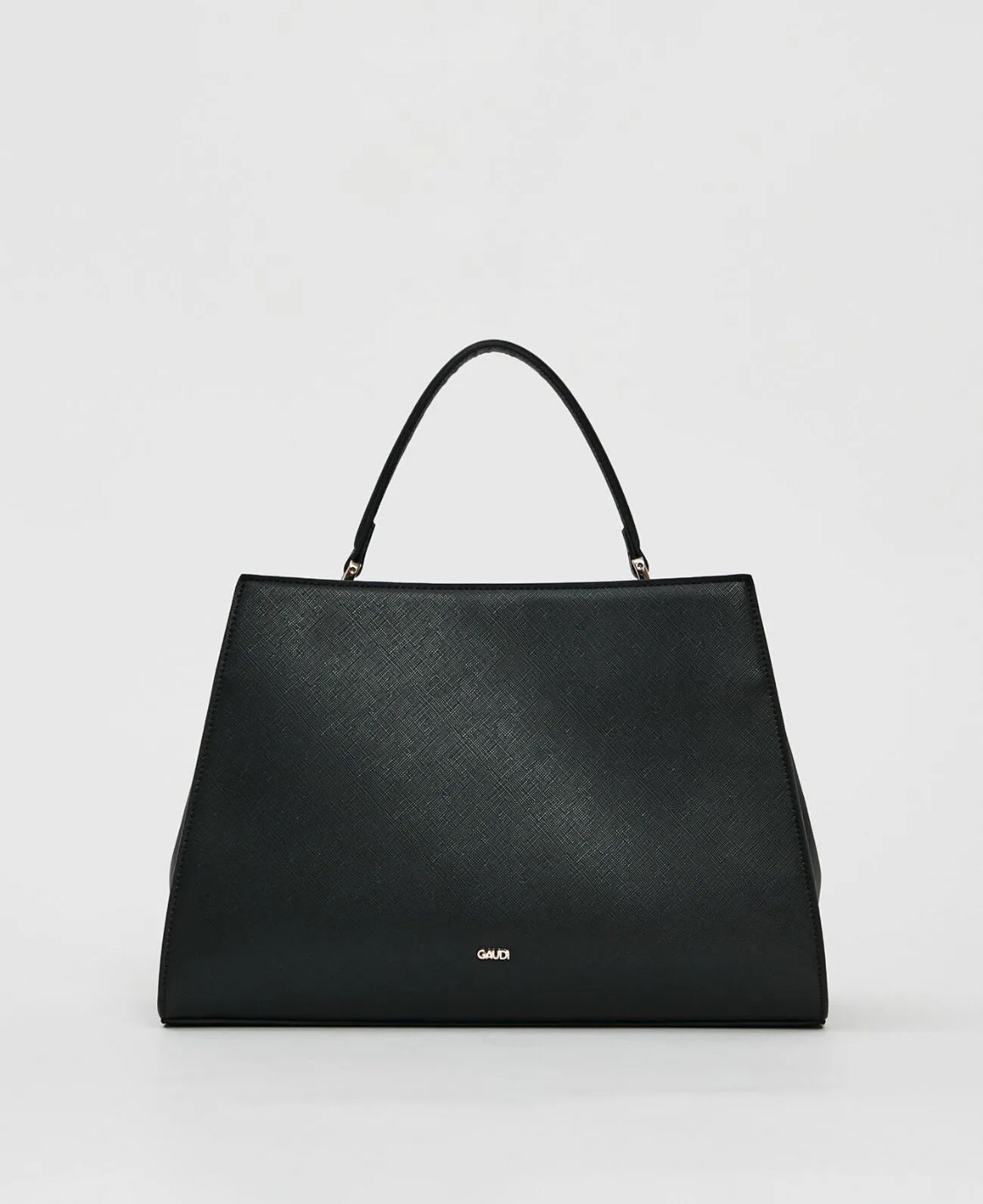GAUDI BLACK FAUX LEATHER TOP HANDLE BAG 12320