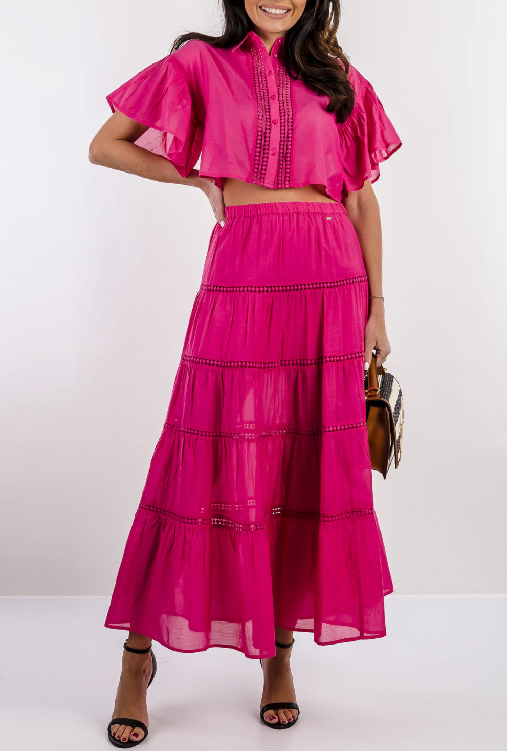 GAUDI WOMEN’S fuchsia cotton shirt 511FD45015