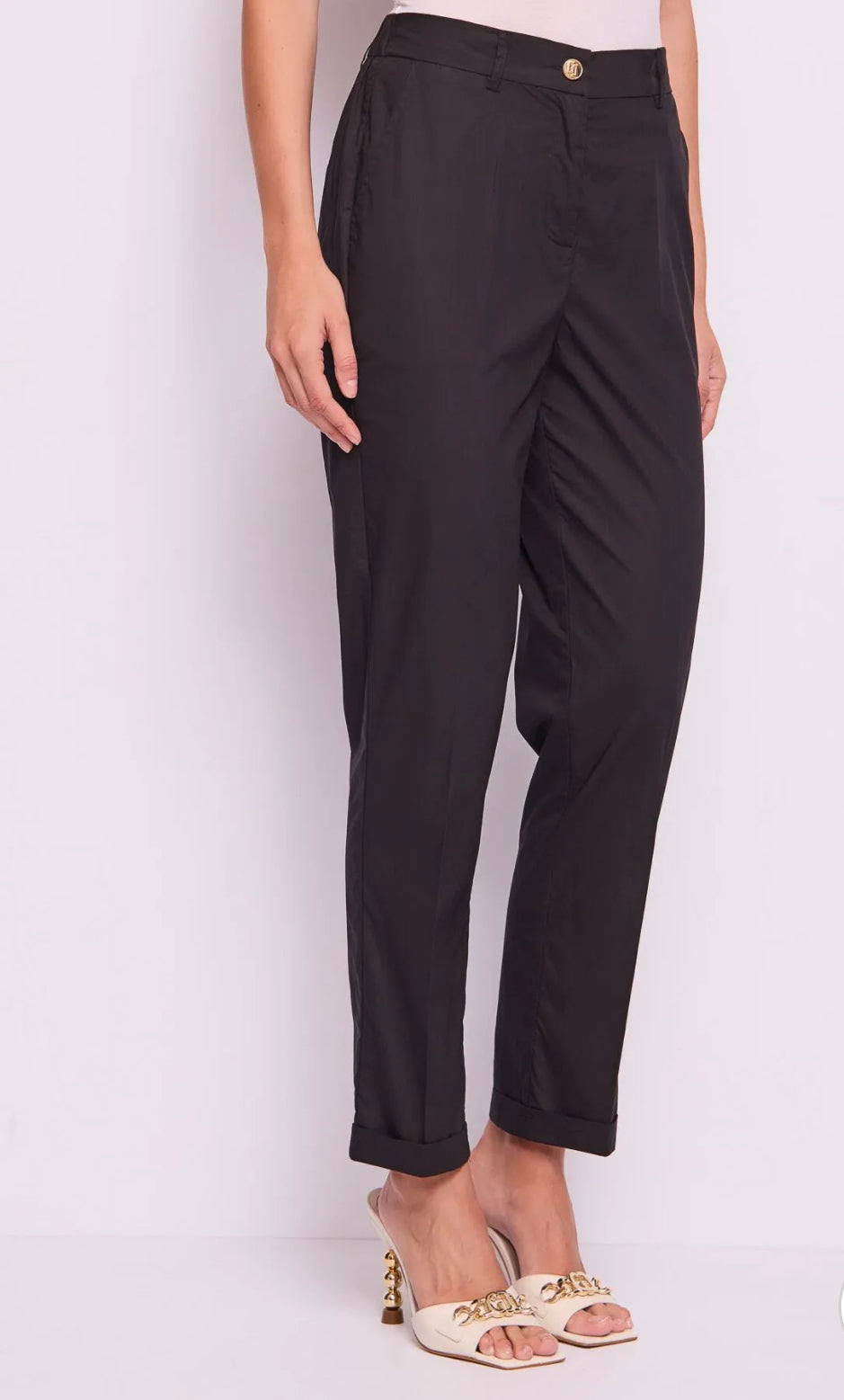 Gaudi women’s black poplin trousers
