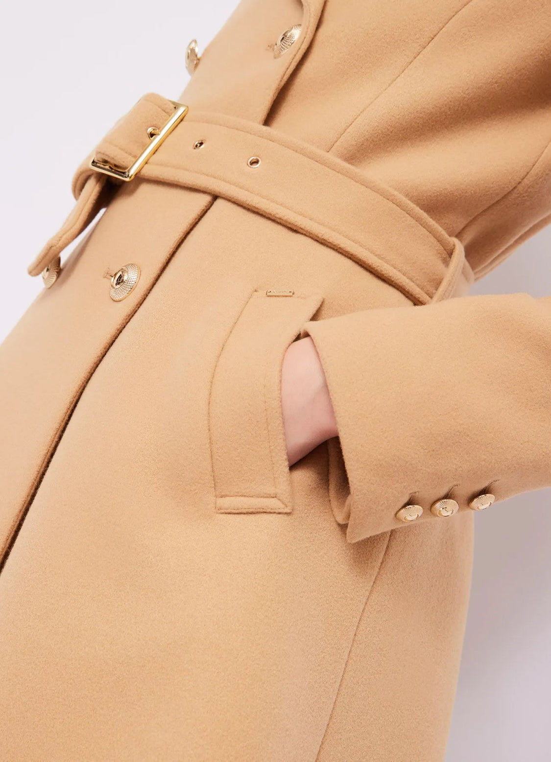 GAUDI DOUBLE - BREASTED COAT WITH BELT 321FD35010 53%