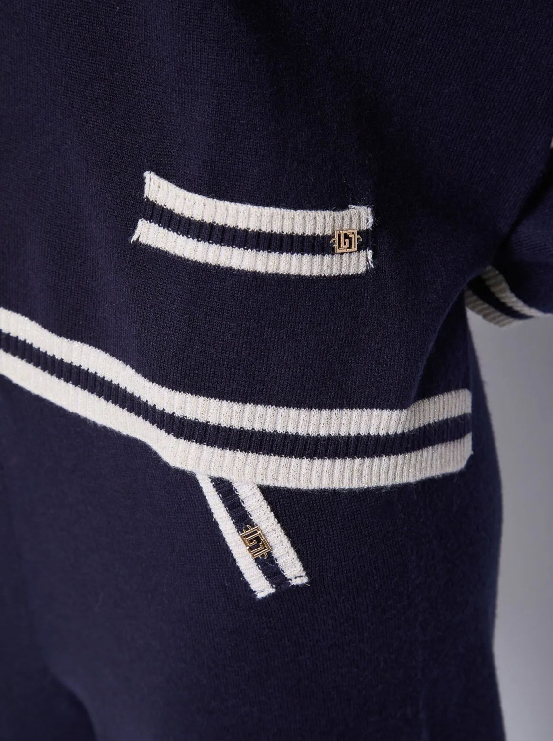 Gaudi BLUE SWEATER IN STRIPED YARN 521BD53007