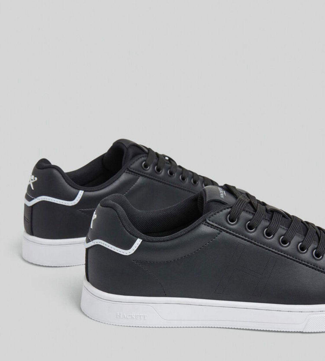 HACKETT HMS21333 MICROPERFORATED LEATHER TRAINERS 60%