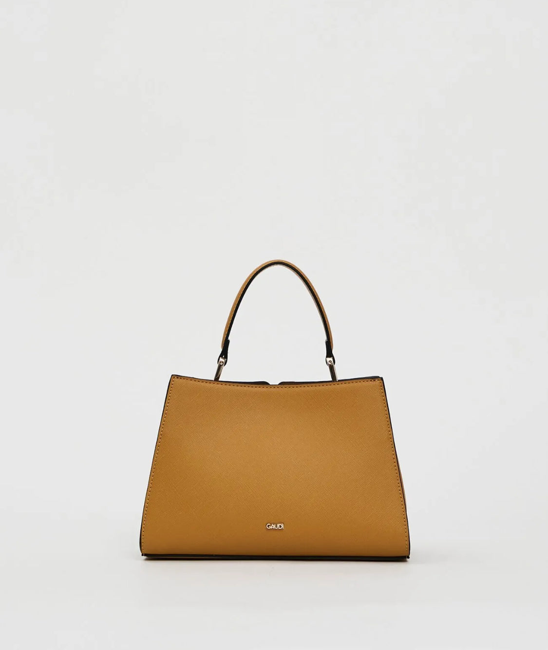 GAUDI YELLOW FAUX LEATHER TOP HANDLE BAG