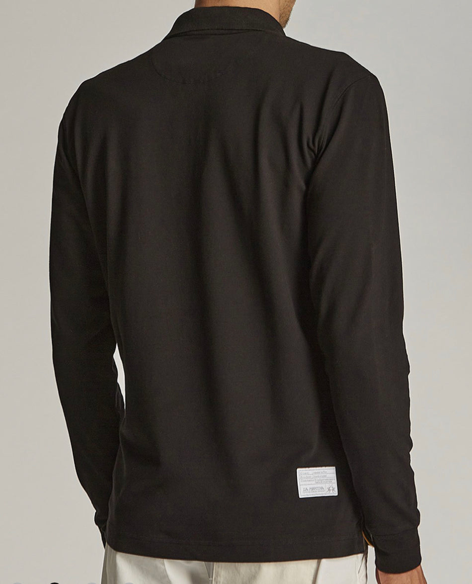 LA MARTINA MAN POLO BASIC LONG SLEEVE PIQUET STRETCH CCMP03