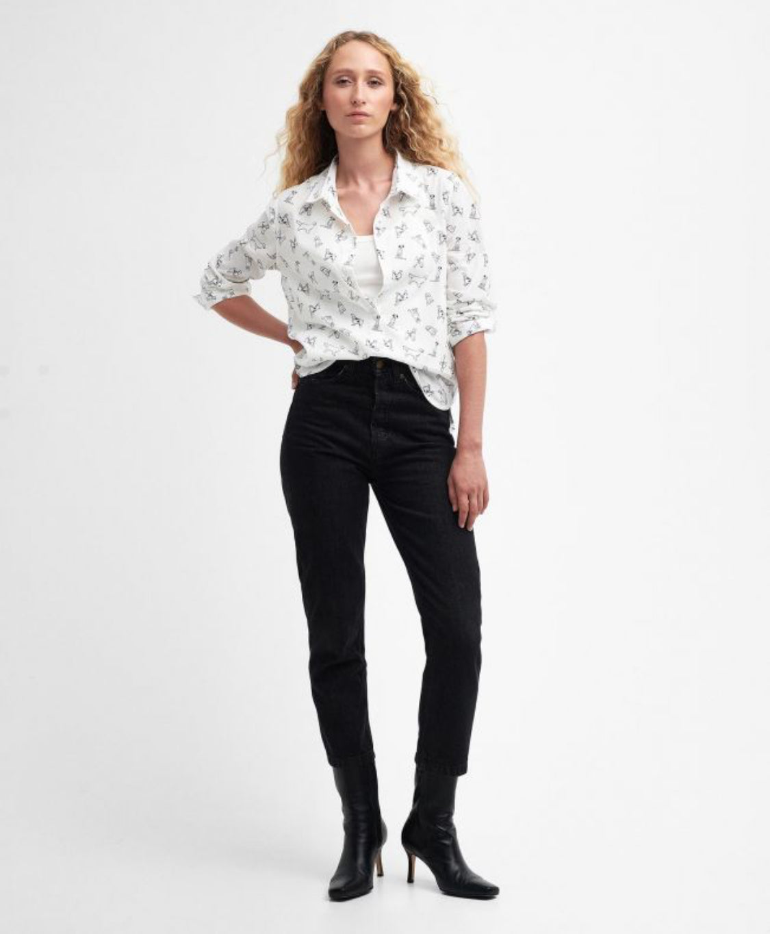 BARBOUR WOMAN SAFARI SHIRT LSH1357 DOG PRINT