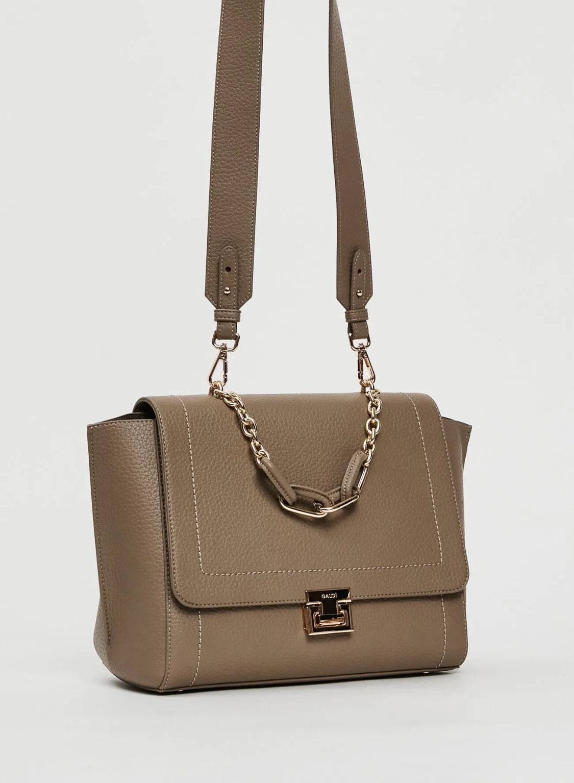 GAUDI GRAY TOP HANDLE BAG WITH SHOULDER STRAP 12411
