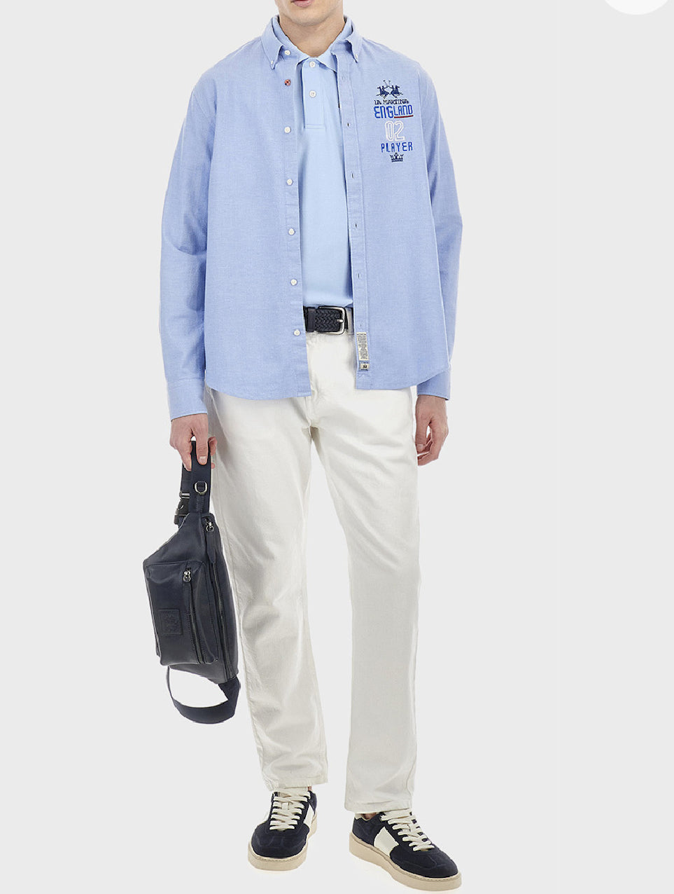 LA MARTINA MAN Regular fit polo shirt in stretch cotton piquet- Miguel MAB001