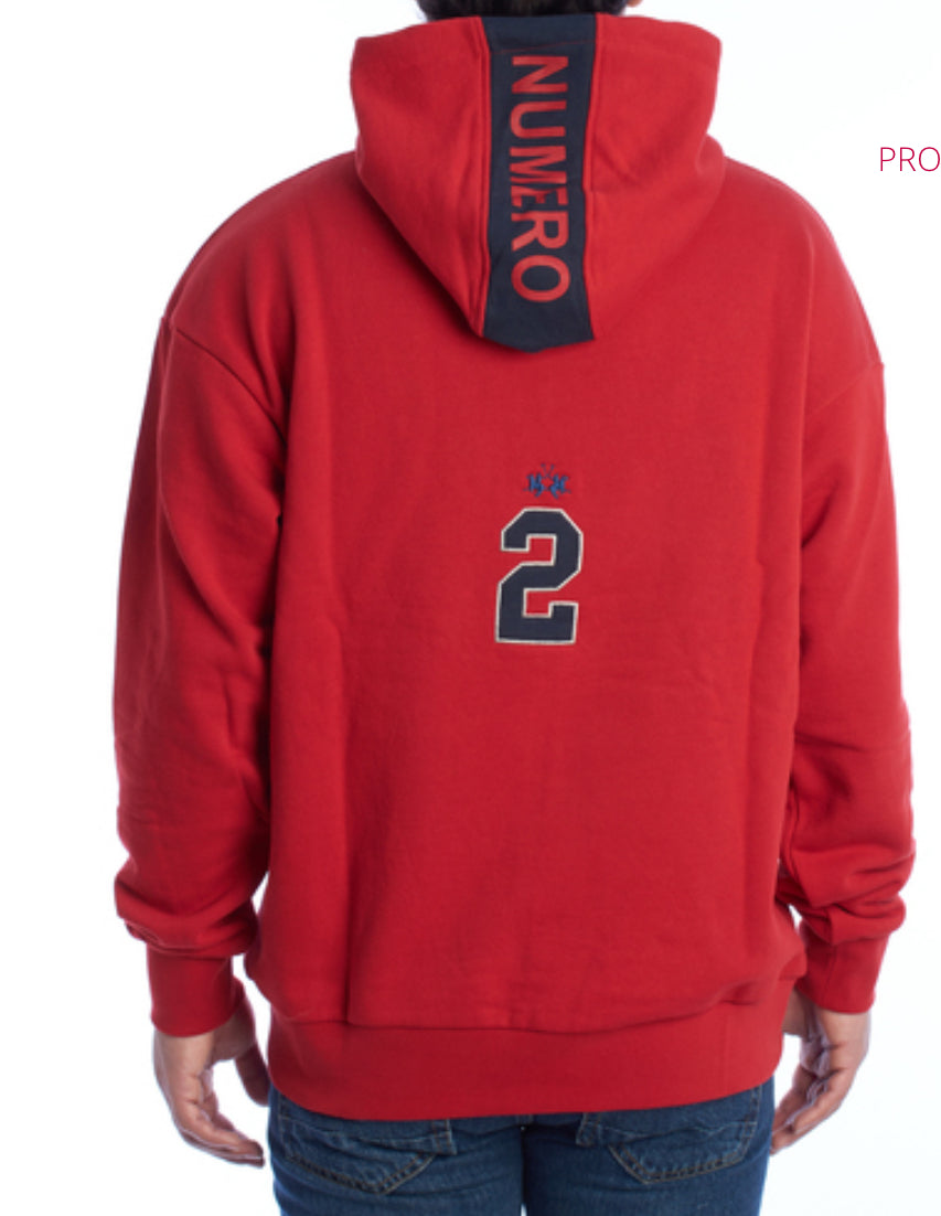 LA MARTINA MAN HOODED FLEECE BLENDED COTTON OVERFIT UMF603