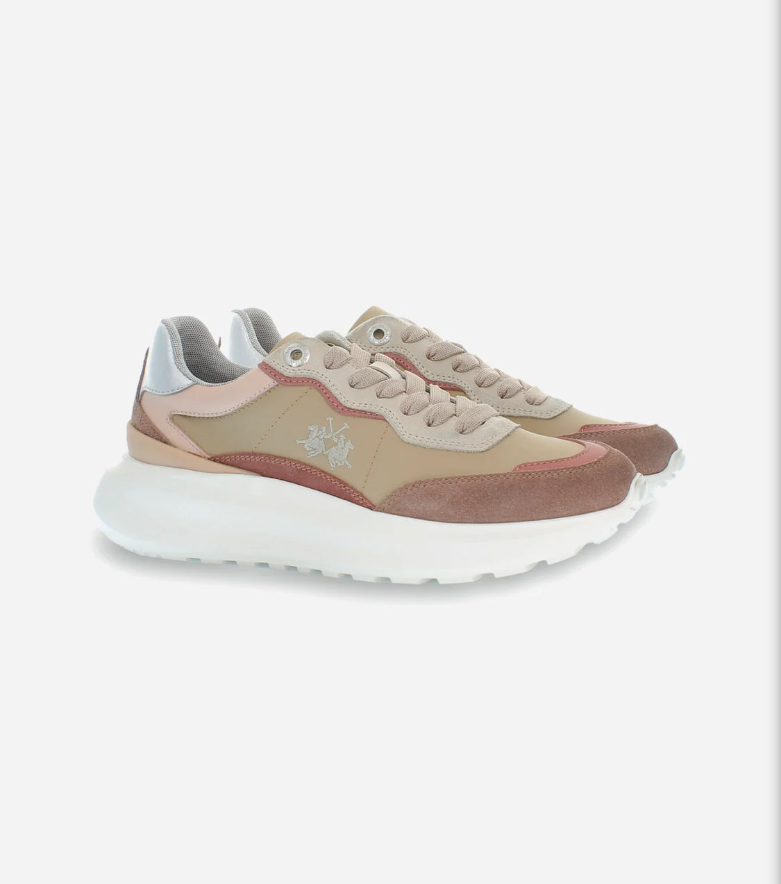 LA MARTINA WOMAN TRAINER IN SUEDE AND FABRIC
