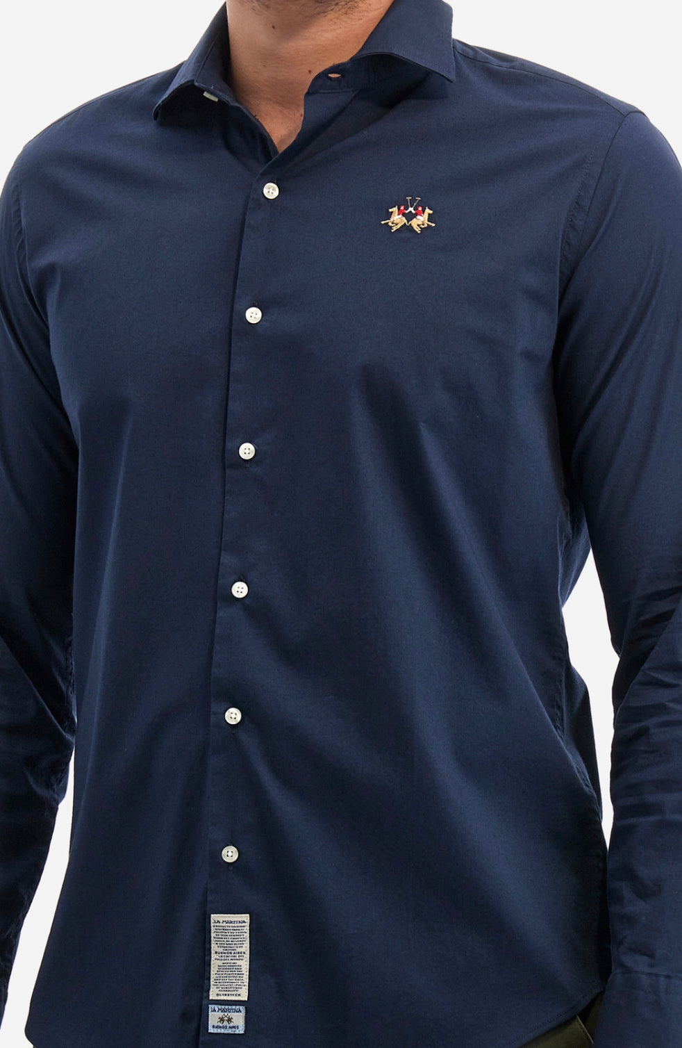LA MARTINA MAN BASIC CARRY OVER SHIRT POPLIN Small Logo ZMC002