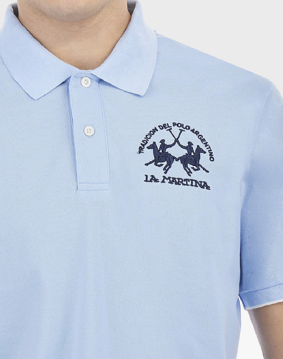 LA MARTINA MAN Regular fit polo shirt in stretch cotton piquet- Miguel MAB001