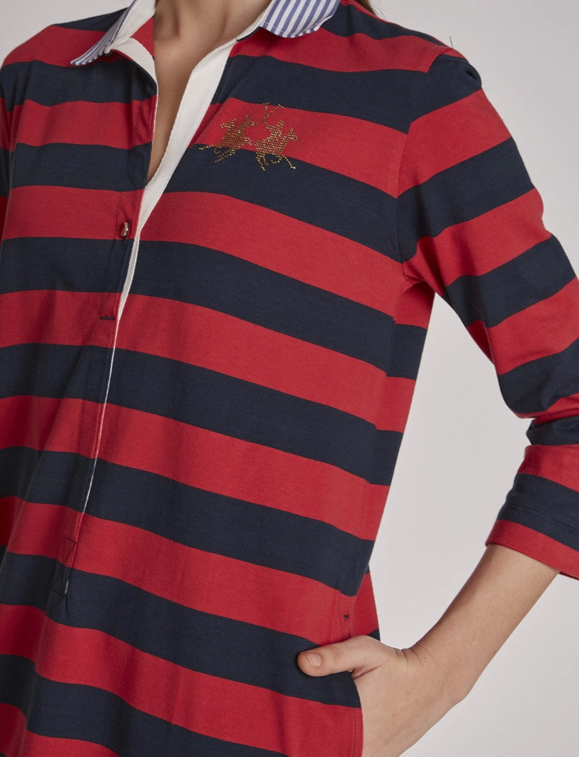 LA MARTINA WOMAN RUGBY DRESS SLEEVES TWD603
