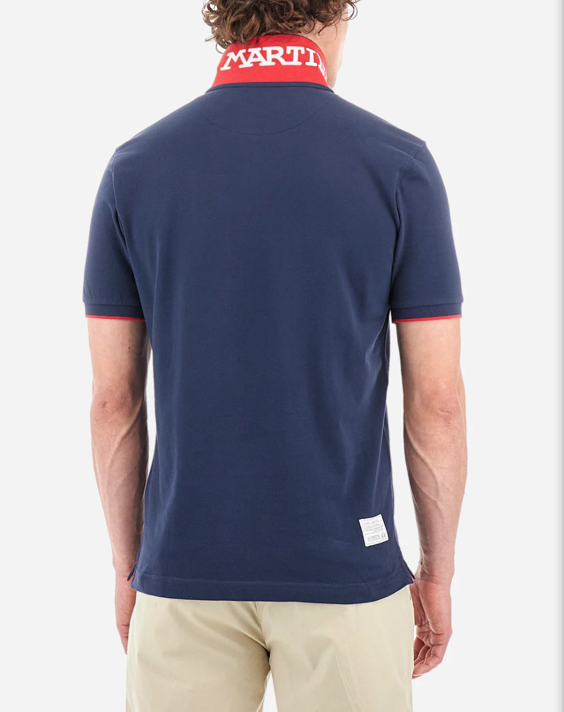 La Martina man BASIC Polo Neck T-Shirt NAVY CCMP01