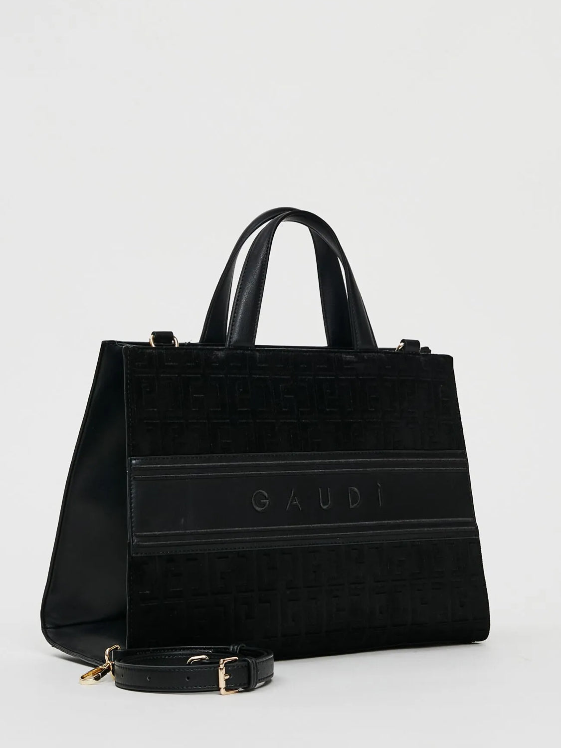 Gaudi Black velvet top handle bag 12300