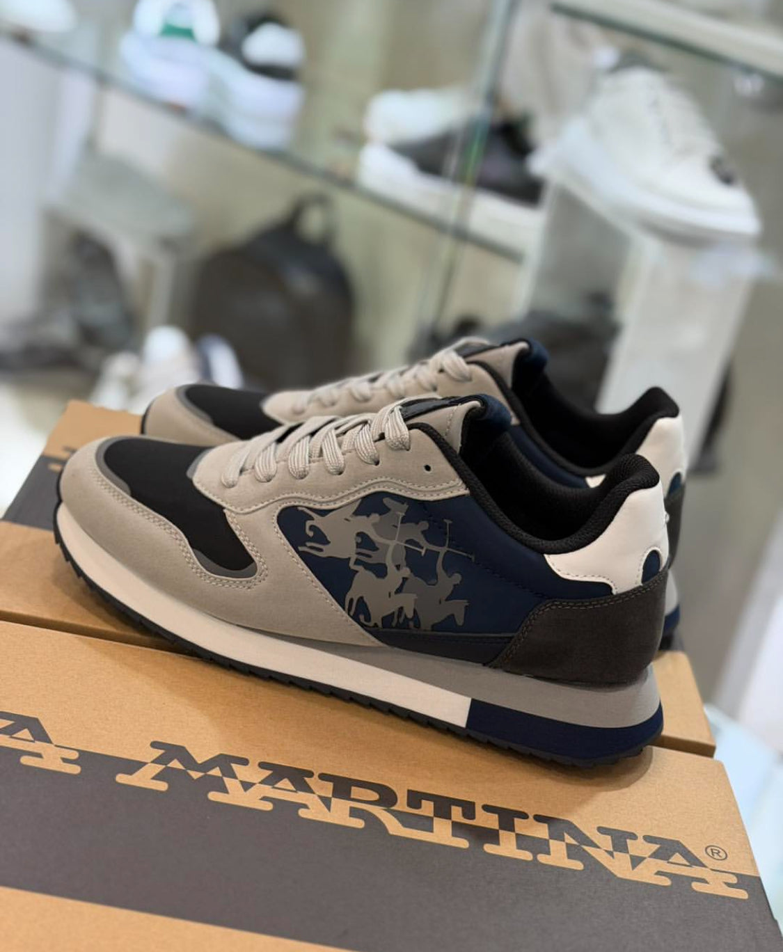 LA MARTINA men's trainers with two-tone platform soles