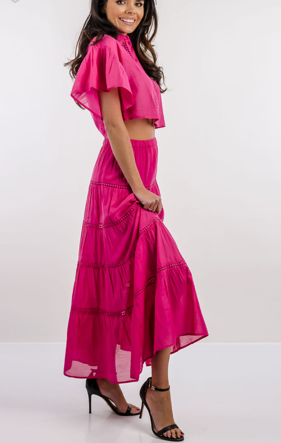 GAUDI WOMEN’S fuchsia cotton shirt 511FD45015