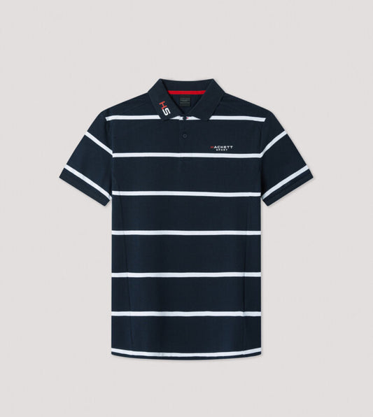 HACKETT CLASSIC FIT SHORT SLEEVE STRIPED POLO