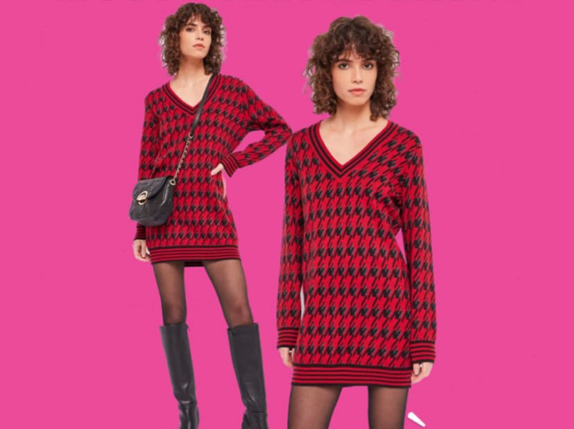 GAUDI SHORT HOUNDSTOOTH DRESS 321BD53053