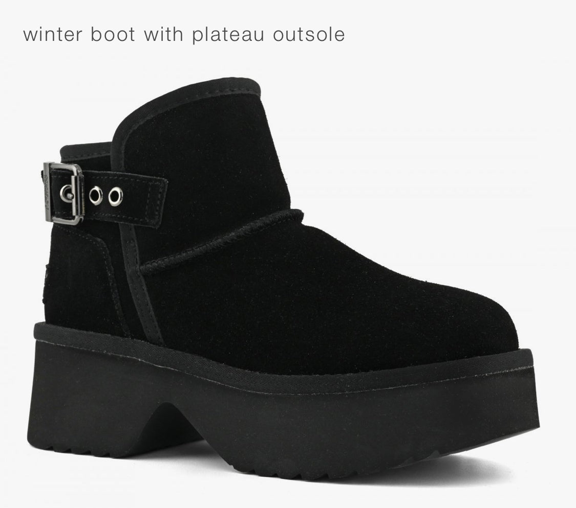 Colors of California Cow suede winter boot with plateau outsole HC.HELEN01
