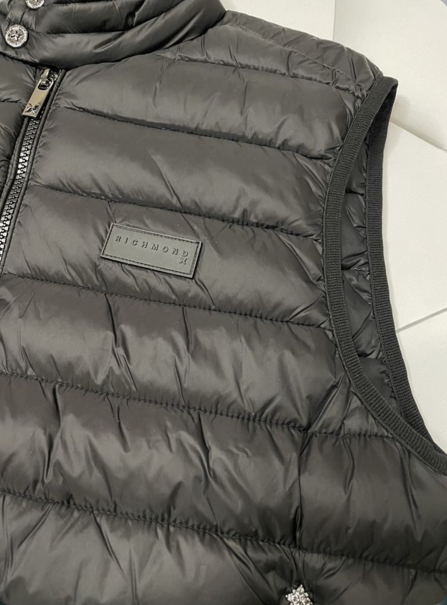 JOHN RICHMOND X QUILTED ZIP - UP GILET UMA25156PI
