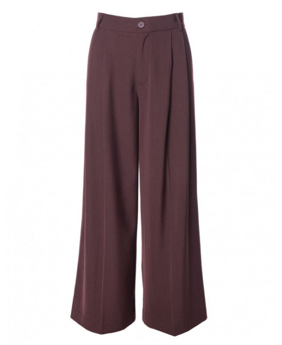 ANONYME RING BURGUNDY & CAMEL PANTALONE P195FP138