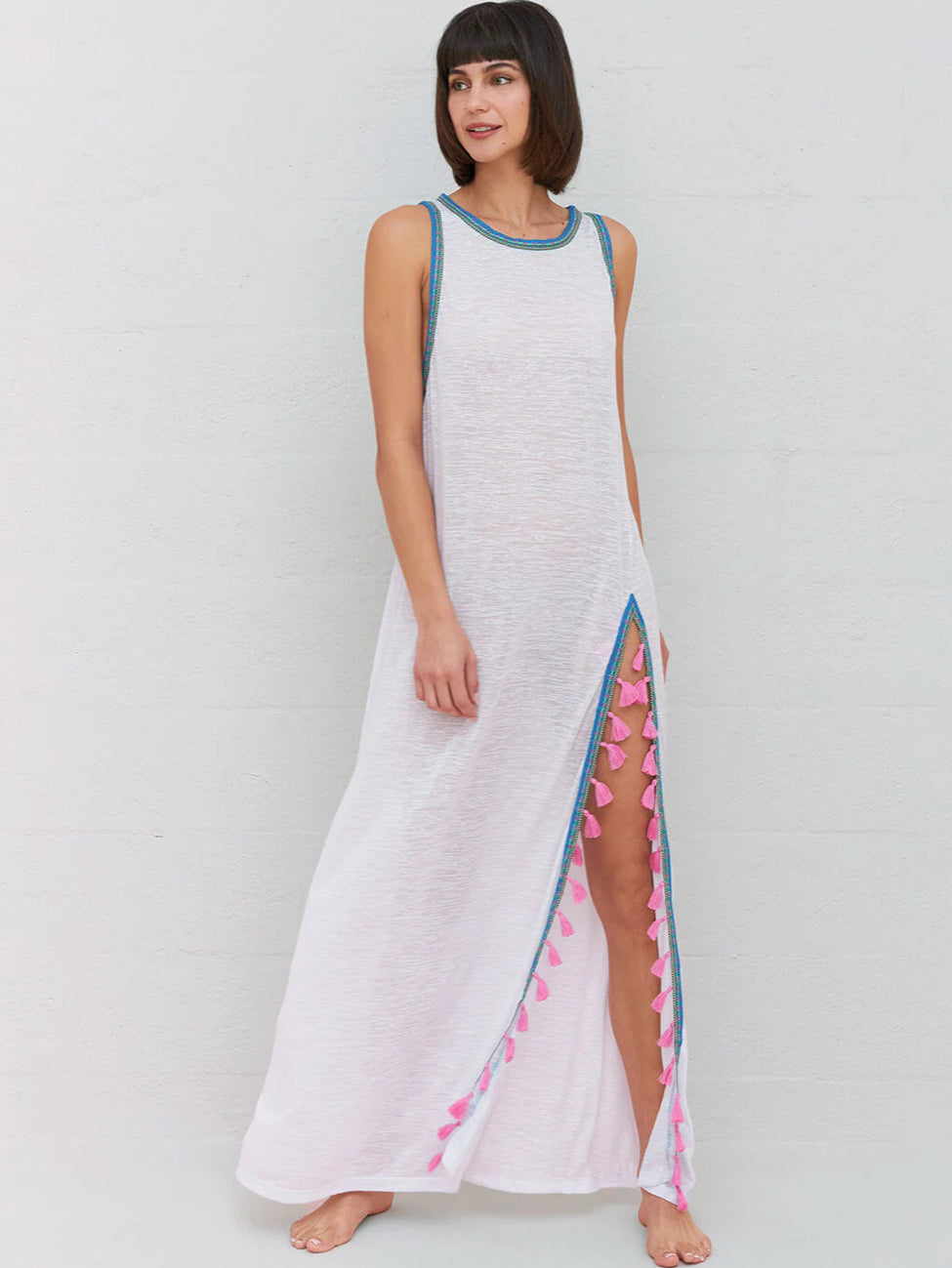 Pitusa Black Kaftan Tassel slit