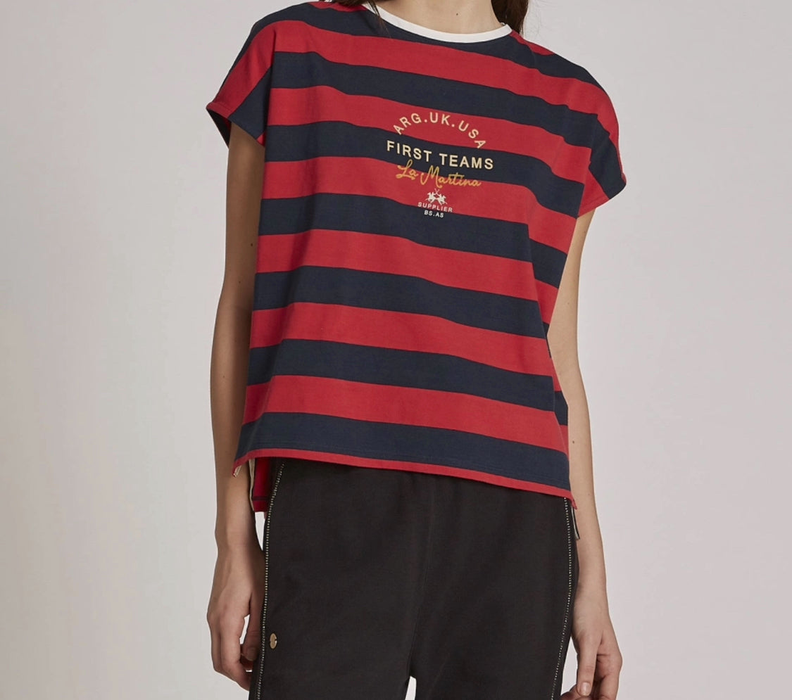 LA MARTINA WOMAN T-SHIRT SHORT SLEEVE COTTON TWR307 overfit