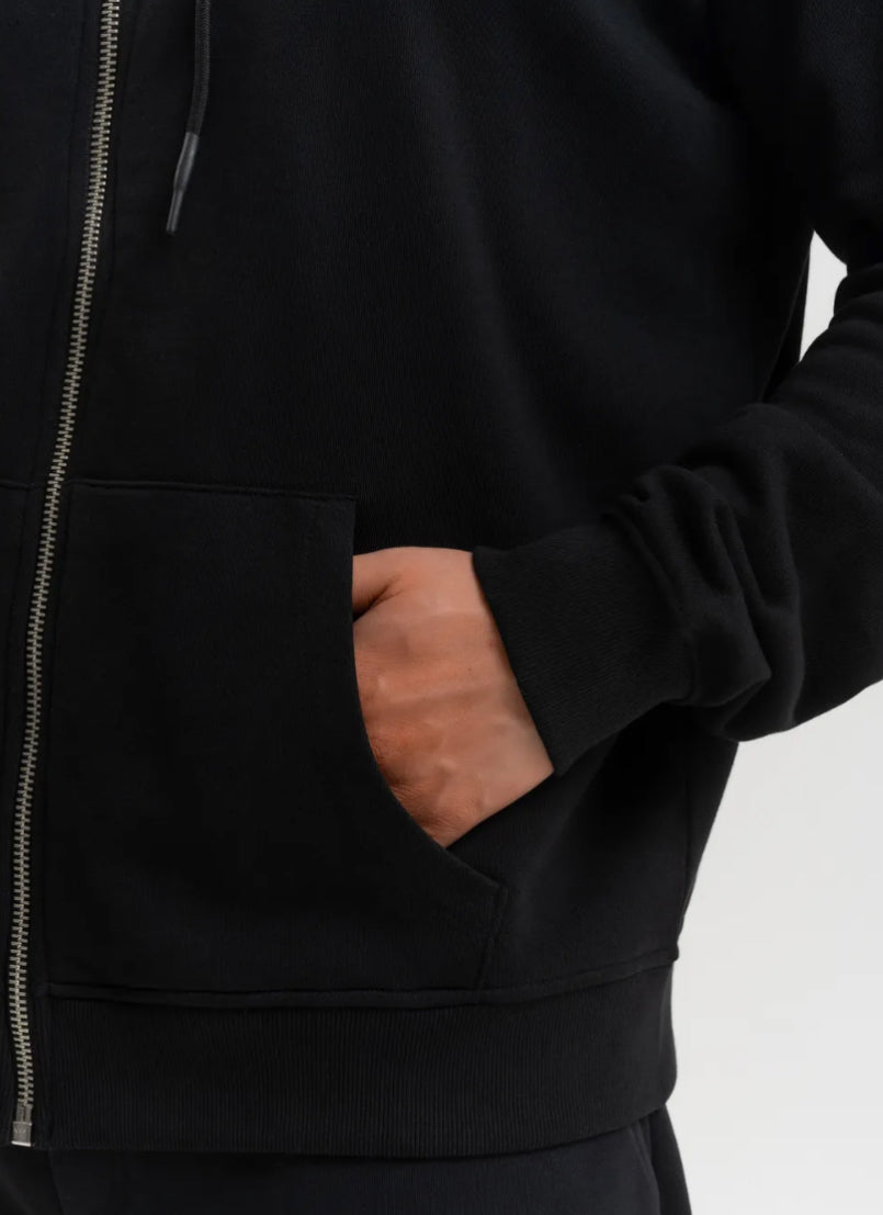 RICHMOND X fleece cardigan hoodie black