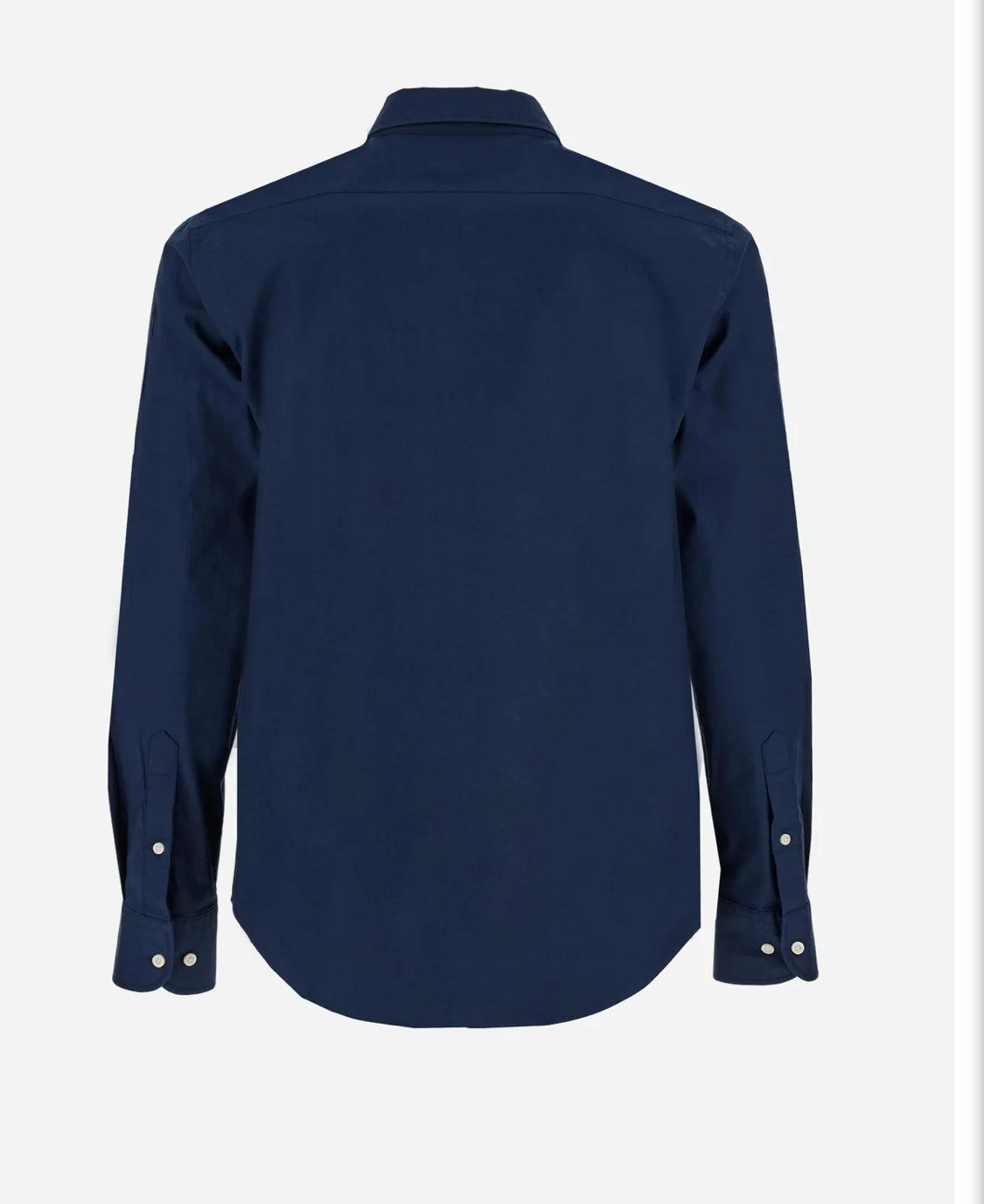 LA MARTINA BASIC Slim-fit cotton shirt with semi-cutaway collar MBC002