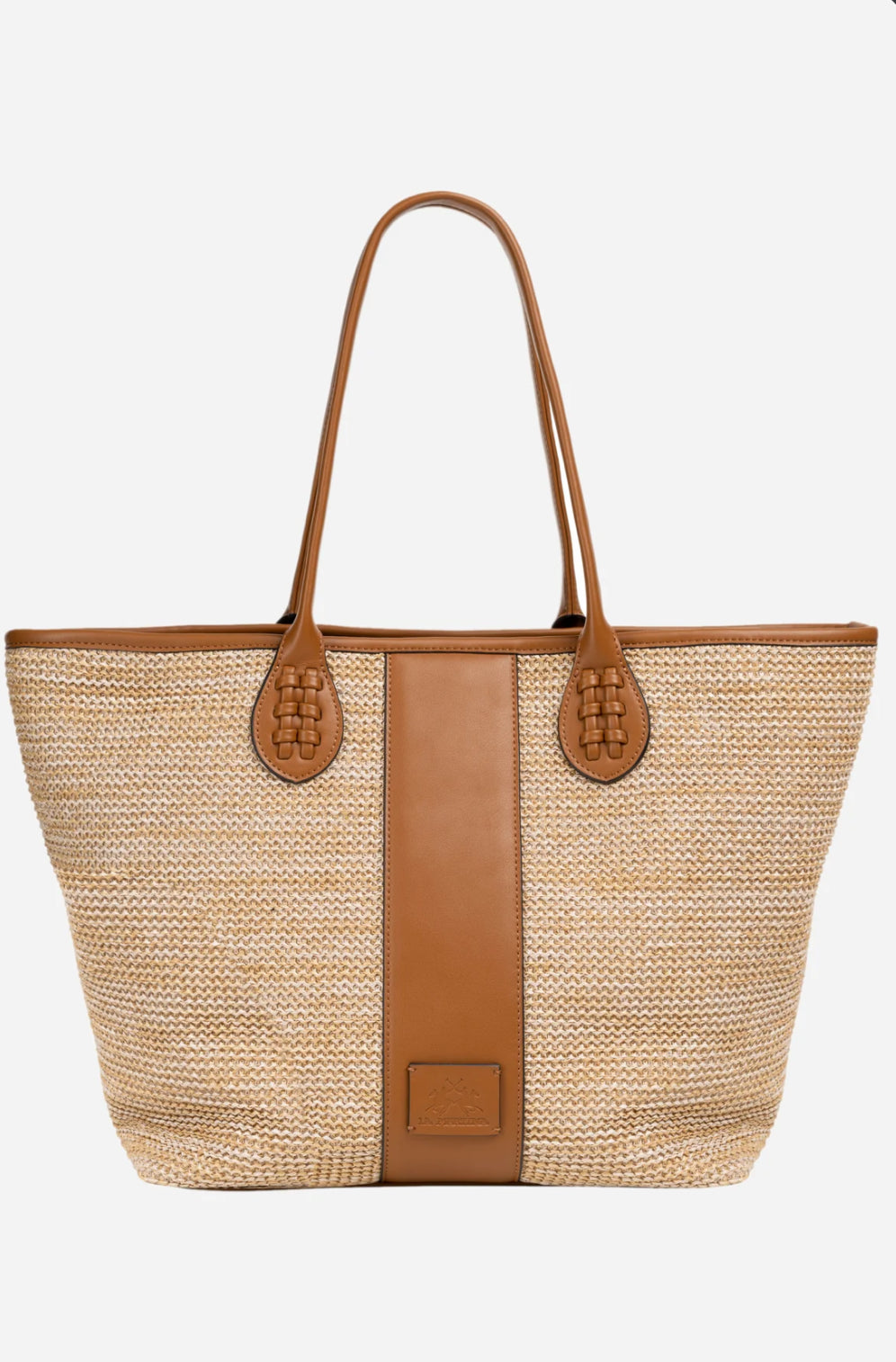 LA MARTINA RAFFIA SHOULDER BAG