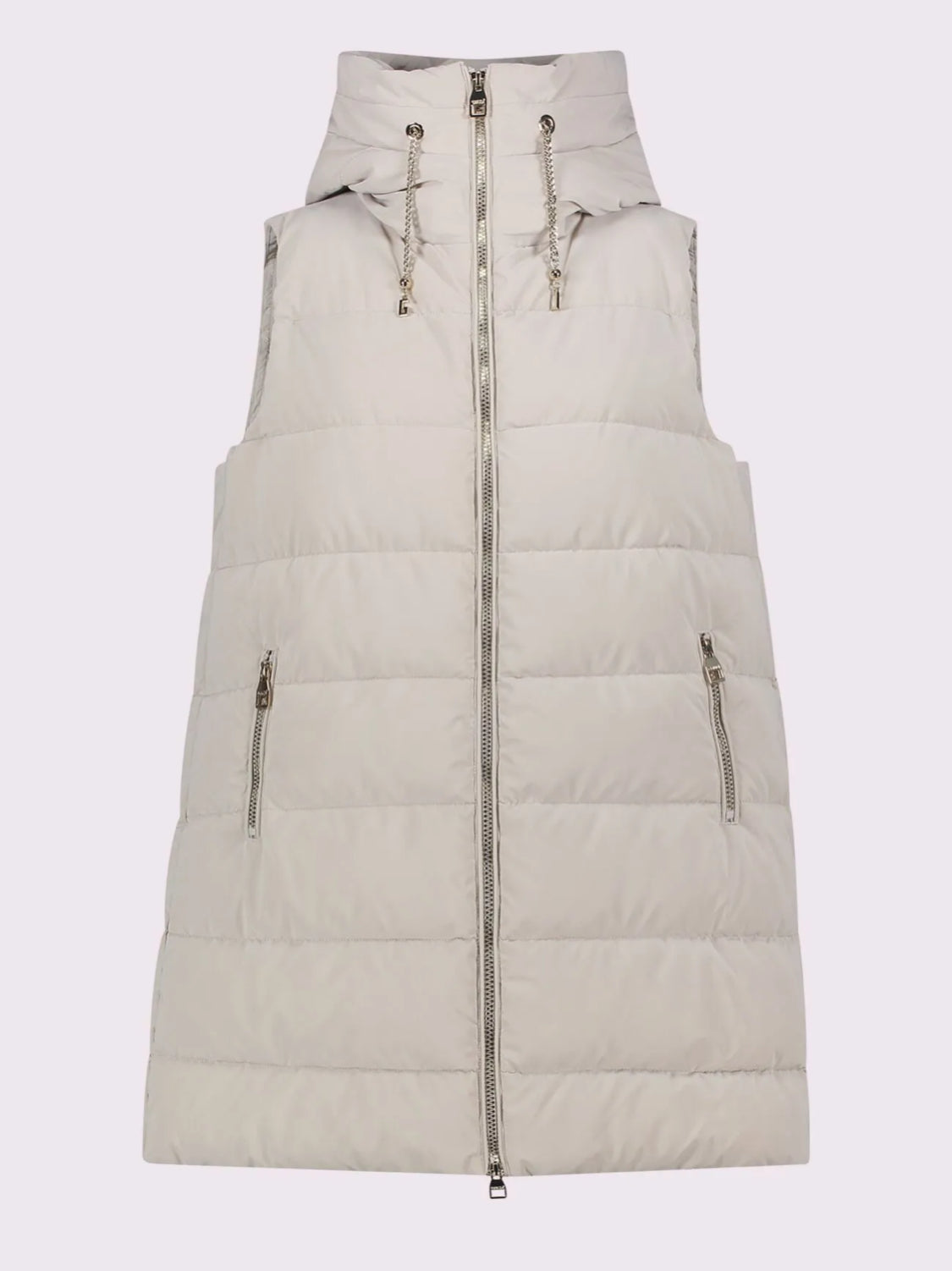 GAUDI Women's vest with hood and chain drawstring 521BD35008