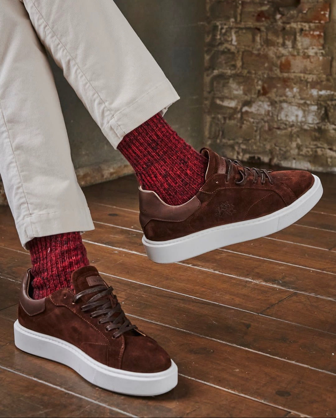 LA MARTINA SHOES MAN LFM232.001.3210 SUEDE LEATHER SNEAKERS
