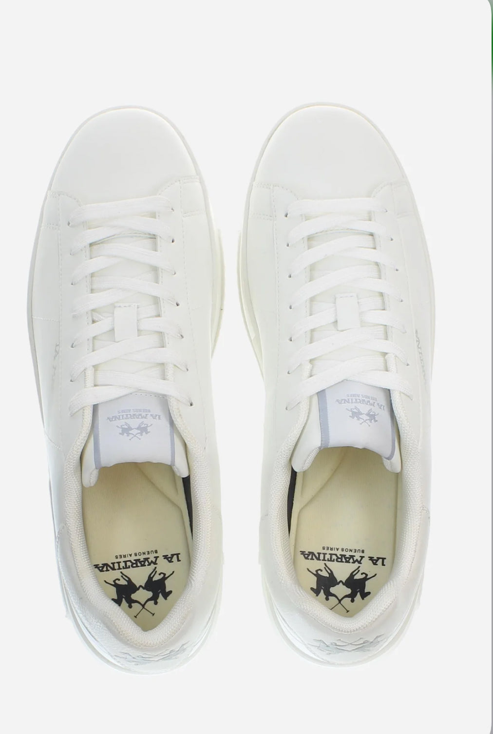LA MARTINA Men’s Urban Leather Sneakers Total White LFM261.001.AOO.AO