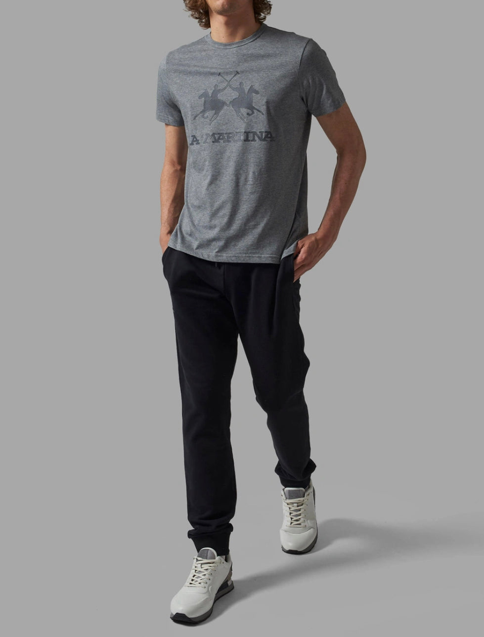 LA MARTINA MAN FLEECE BASIC PANT COTTON FLEECE CCMT03