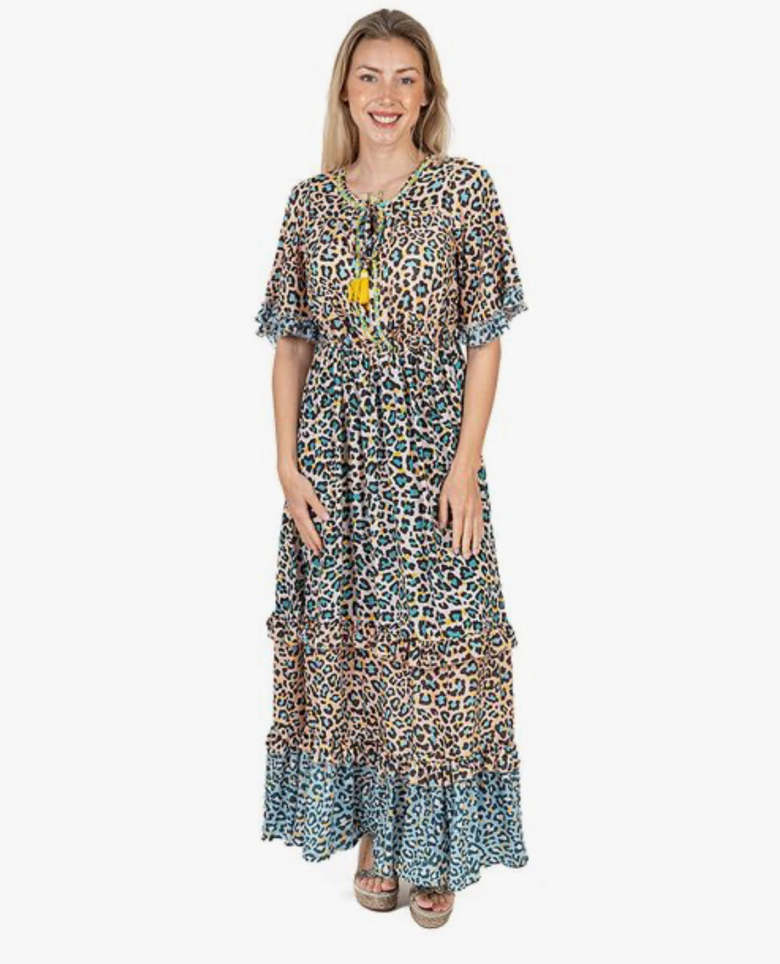 Isla Bonita animal print long dress 31811