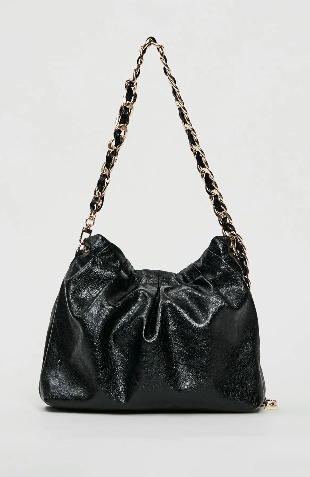 Gaudi Black bucket bag with chains