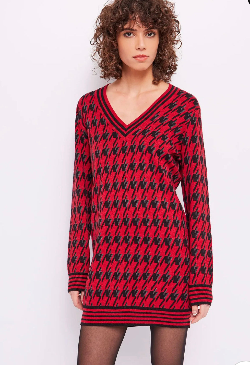 GAUDI SHORT HOUNDSTOOTH DRESS 321BD53053