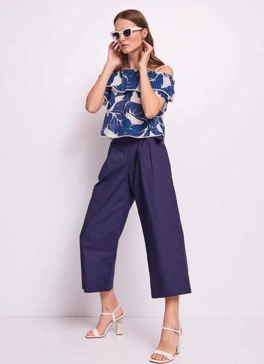 GAUDI WOMEN’S blue cotton trouser 511FD25010